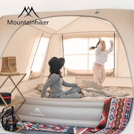 ที่นอนเป่าลมอัตโนมัติ MOUNTAINHIKER รุ่น ขนาดคู่ 5 ฟุต สีกากี (ปั๊มลมไฟฟ้าในตัว)_6
